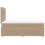 vidaXL Lit à sommier tapissier avec matelas cappuccino 120x190cm similicuir