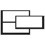 vidaXL Étagères murales noir 104x20x58 5 cm Bois d'ingénierie