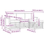 vidaXL Ensemble de canapés d'extérieur 4 Pièces Naturel et Crème