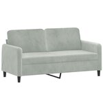 vidaXL Ensemble de canapés 3 Pièces gris clair velours