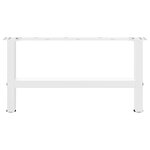 vidaXL Pieds de table basse Blanc 2 pièces 70 x (30-31) cm Acier