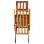 vidaXL Chaise de terrasse avec repose-pied Bois d'acacia solide