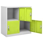 vidaXL Armoire à casiers Gris clair et vert 90x45x92 5 cm Acier