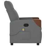 vidaXL Fauteuil de massage inclinable Gris foncé 69 x 86 x 100 cm