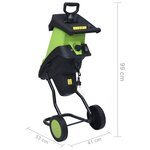 vidaXL Broyeur électrique de jardin avec 2 lames supplémentaires 2400W