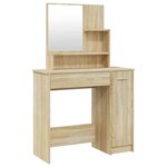 vidaXL Ensemble de coiffeuse Chêne Sonoma 86 5x35x136 cm