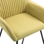 vidaXL Chaises à manger lot de 4 vert tissu
