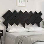 vidaXL Tête de lit Noir 141x3x80 5 cm Bois massif de pin