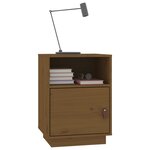 vidaXL Table de chevet Marron miel 40x34x55 cm Bois de pin massif