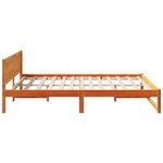 vidaXL Cadre de lit Marron ciré Bois de pin massif 150 x 200 cm