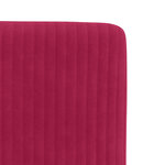 vidaXL Chaises à manger lot de 2 Rouge bordeaux Velours