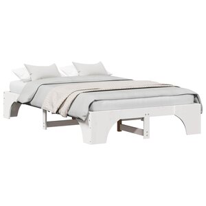 vidaXL Cadre de lit Blanc 120 x 200 cm Pin massif