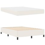 vidaXL Cadre de lit avec matelas Crème 140 x 190 cm tissu