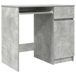 vidaXL Bureau gris béton 86x49x76 cm bois d'ingénierie