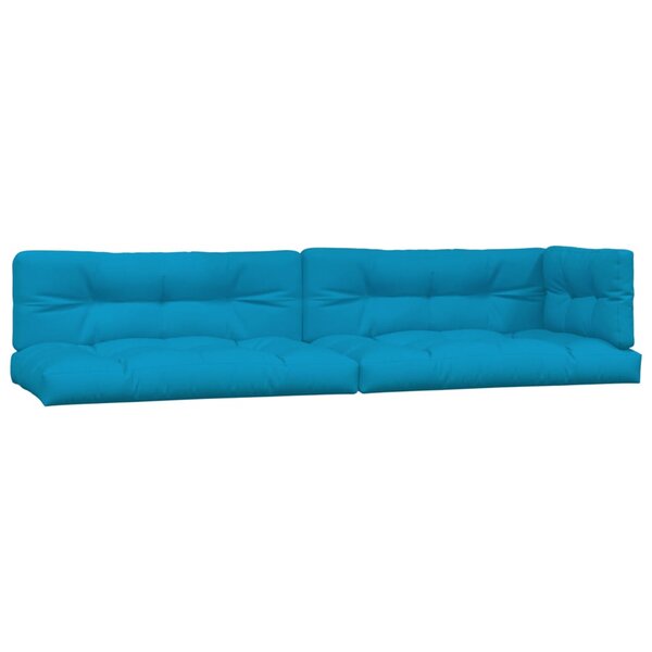 vidaXL Coussins de palette 5 Pièces bleu tissu