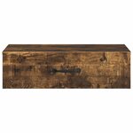vidaXL Table d'appoint murale Chêne fumé 59 x 34 5 x 17 cm