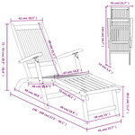 vidaXL Chaise de terrasse avec repose-pied Bois d'acacia solide