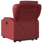 vidaXL Fauteuil inclinable de massage électrique rouge bordeaux