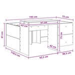 vidaXL Lit haut pour enfants avec bureau Bois ancien 75 x 190 cm