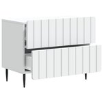 vidaXL Cabinet de chevet Blanc 62 x 34 5 x 49 5 cm Bois d'ingénierie