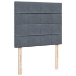vidaXL Sommier à lattes de lit et matelas Gris foncé 120x200cm Velours