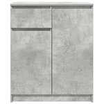 vidaXL Buffet avec tiroir gris béton 71x35x84 cm bois d'ingénierie