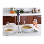 KENWOOD HDM804SI Mixeur plongeant Triblade System Pro - 1000 W - Gris/Orange