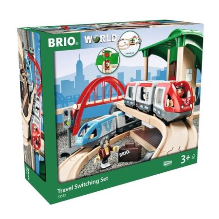 Brio World Circuit Plateforme Voyageurs - Coffret complet 42