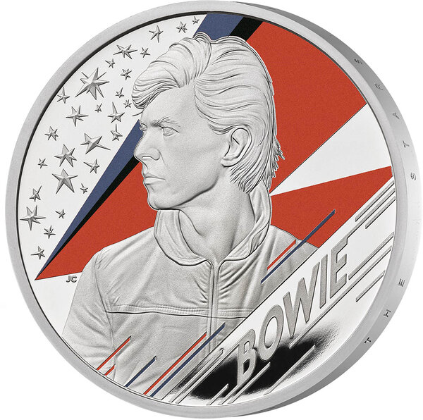 Pièce de monnaie en Argent 2 Pounds g 31.21 Millésime 2020 Music Legends DAVID BOWIE