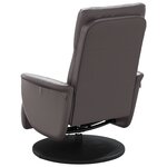 vidaXL Fauteuil inclinable de massage repose-pieds gris similicuir