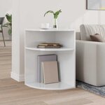 vidaXL Table d'appoint Blanc brillant 39 7 x 39 7 x 60 cm