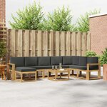 vidaXL Ensemble de canapés d'extérieur 9 Pièces Blanc et anthracite
