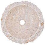 vidaXL Évier 40 x 12 cm Marbre Crème