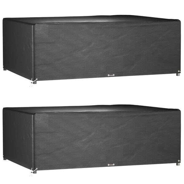 vidaXL Housses de salon de jardin 2 Pièces 12 œillets rectangulaire