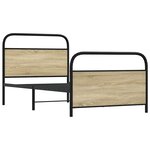 vidaXL Cadre de lit sans matelas 90x200cm chêne sonoma bois ingénierie