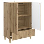 vidaXL Buffet Chêne artisanal 66 x 34 5 x 95 cm Bois d'ingénierie