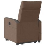 vidaXL Fauteuil inclinable de massage électrique Marron Tissu