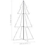 Vidaxl arbre de noël cône 300 led d'intérieur/d'extérieur 120x220 cm