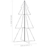 vidaXL Arbre de Noël cône 300 LED d'intérieur/d'extérieur 120x220 cm