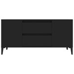vidaXL Meuble TV Noir 102x44 5x50 cm Bois d'ingénierie