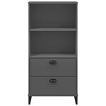 vidaXL Bibliothèque VIKEN gris anthracite 60x35x123 cm bois ingénierie