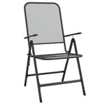 vidaXL Ensemble à manger de jardin 3 Pièces Maille Métal Anthracite