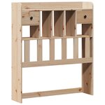 vidaXL Lit bibliothèque sans matelas 90x200 cm bois de pin massif