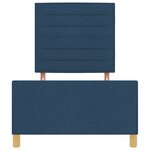 Cadre de lit en tissu bleu vidaXL 100x200 cm