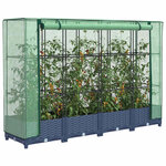 vidaXL Jardinière surélevée avec housse aspect rotin 160x40x123 cm