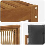 vidaXL Ensemble de canapés d'extérieur 6 Pièces Naturel et Anthracite