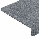 vidaXL Tapis d'escalier autocollants vidaXL  20 pièces  65 x 21 x 4 cm  gris clair  bord rectangulaire