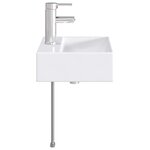 vidaXL Lavabo de salle de bains Chrome 39 x 30 5 x 12 5 cm métal