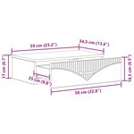 vidaXL Table d'appoint murale 59 x 34 5 x 17 cm Bois d'ingénierie Noir