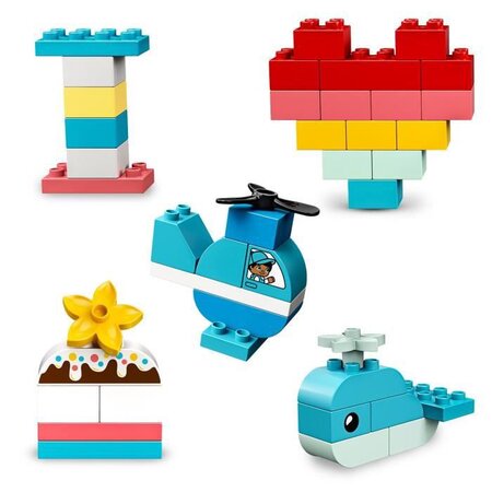 LEGO® 10909 DUPLO Classic La Boîte Coeur Premier Set, Jouet Educatif,  Briques de construction pour Bébé 1 an et demi